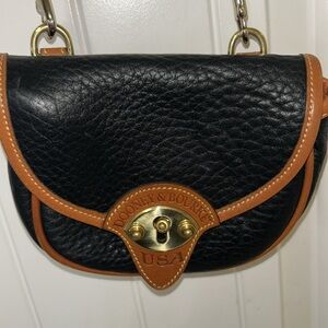 Vintage Dooney & Bourke Cavalry All Weather Leather Mini Crossbody Belt Bag